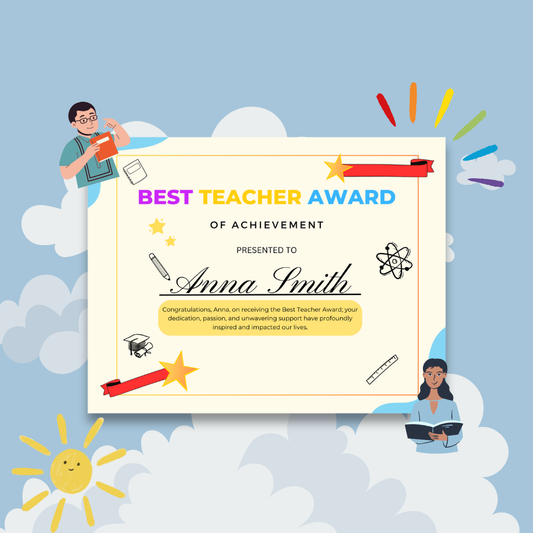 Best Teacher Award | Editable Template